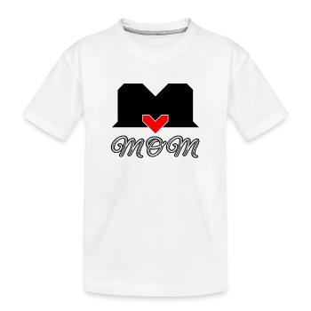 Design sincère pour la fête des mères avec amour MOM - T-shirt bio Premium Enfant - blanc - Devant