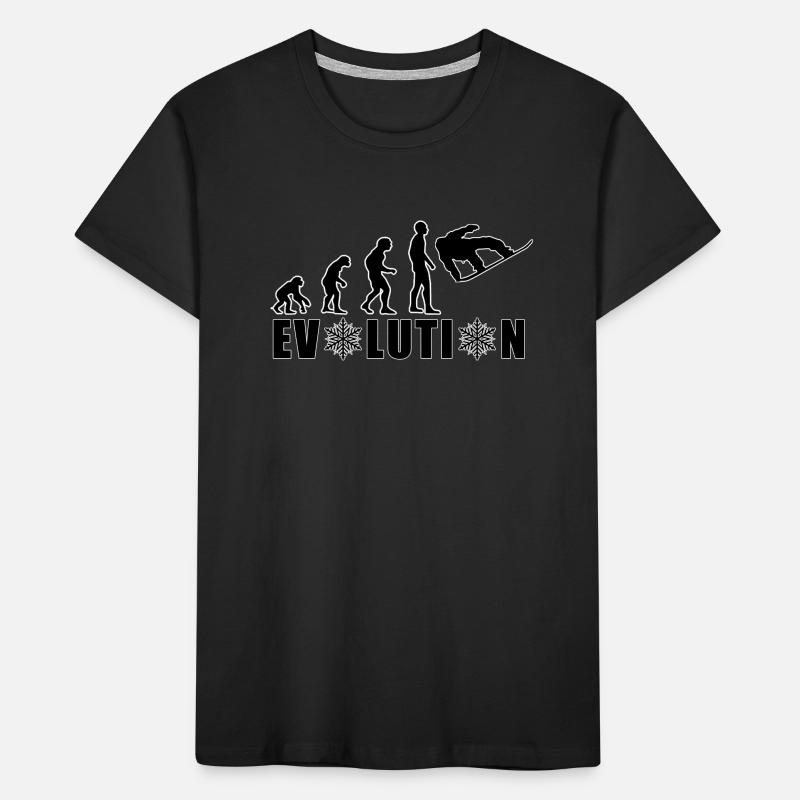 EVOLUTION SNOWBOARD Snow Winter Gift Kids' Premium Organic T-Shirt