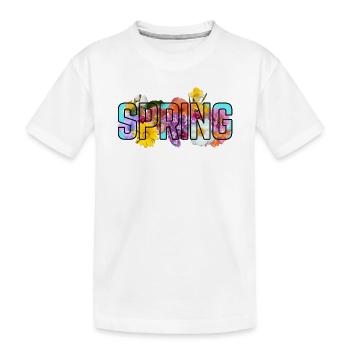 Blaue Quelle - Kinder Premium Bio T-Shirt - Weiß - Vorne