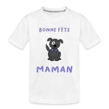 BONNE FÊTE. FÊTE DES MÈRES. FÊTE DES PÈRES. FÊTE - T-shirt bio Premium Enfant - blanc - Devant