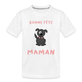 BONNE FÊTE. FÊTE DES MÈRES. FÊTE DES PÈRES. FÊTE - T-shirt bio Premium Enfant - blanc - Devant