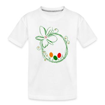 Nid de Pâques avec des œufs de Pâques - T-shirt bio Premium Enfant - blanc - Devant