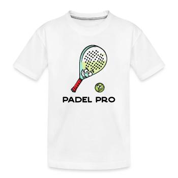 Déclaration de recul Racket Ball Déclaration Padel - T-shirt bio Premium Enfant - blanc - Devant