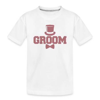 Bräutigam Cool Matching Paar Hochzeitsfeier Ehe - Kinder Premium Bio T-Shirt - Weiß - Vorne