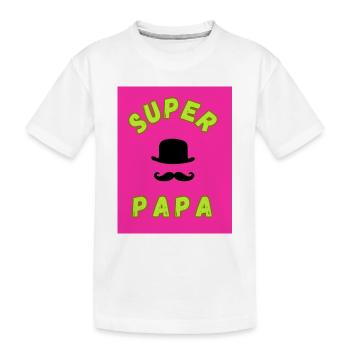 GREAT DAD. DAD. HAPPY BIRTHDAY DAD. DAD. HUMOR - Kids' Premium Organic T-Shirt - white - Front