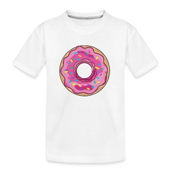 Donut - Kinder Premium Bio T-Shirt - Weiß - Vorne