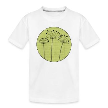 Trockenblume Minimal - Kinder Premium Bio T-Shirt - Weiß - Vorne