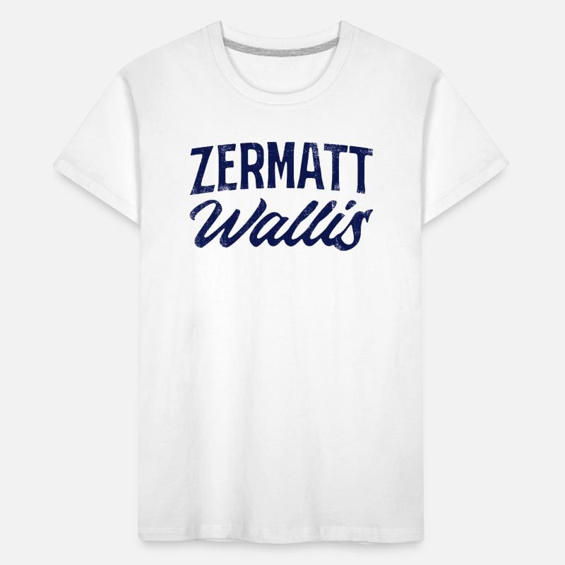 Zermatt Wallis Alpine Script Kinder Premium Bio T-Shirt