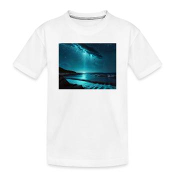 Eau Nuit Bleu Lumière Jouer Mer - T-shirt bio Premium Enfant - blanc - Devant