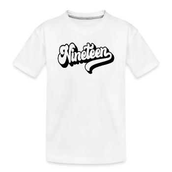 Nineteen 19th Birthday Boys Girls 19 Years Old - Kids' Premium Organic T-Shirt - white - Front