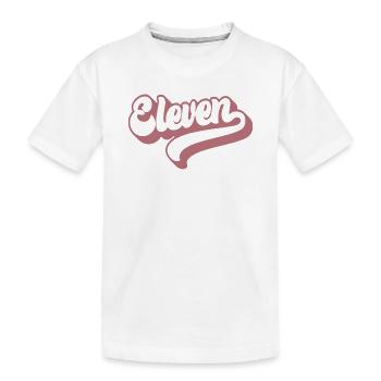 Onze 11e anniversaire pour les filles de 11 ans - T-shirt bio Premium Enfant - blanc - Devant