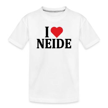 T-Shirt I love Neide T-Shirt Geschenkidee - Kinder Premium Bio T-Shirt - Weiß - Vorne