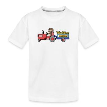Landleben Traktor Nutzfahrzeug Kraftfahrzeug - Kinder Premium Bio T-Shirt - Weiß - Vorne