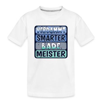 Bademeister - SCHWIMMEN FREIBAD - SEE - MEER - Kinder Premium Bio T-Shirt - Weiß - Vorne