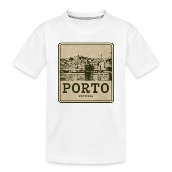 Porto Sepia Hafenstadt - Kinder Premium Bio T-Shirt - Weiß - Vorne