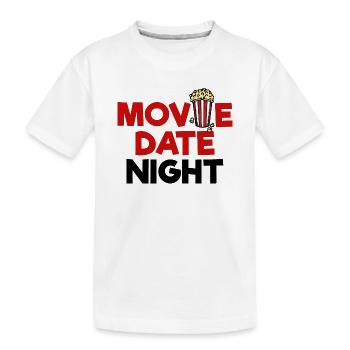 Movies Popcorn Statement Movie Night Movie Night Movies - Kids' Premium Organic T-Shirt - white - Front