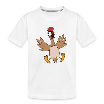 Chicken - Kids' Premium Organic T-Shirt - white - Front