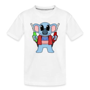Tankwart Koala Tankstelle - Kinder Premium Bio T-Shirt - Weiß - Vorne