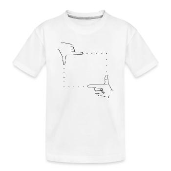 Détail de l’image des signaux de la main - T-shirt bio Premium Enfant - blanc - Devant