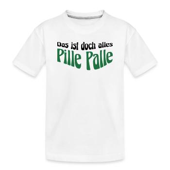 Pille Palle - Kinder Premium Bio T-Shirt - Weiß - Vorne
