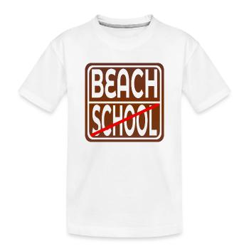 SCHULE STRAND SOMMERFERIEN LEHRER SCHÜLER - Kinder Premium Bio T-Shirt - Weiß - Vorne