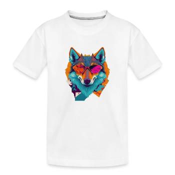 Révolte rétro des loups - T-shirt bio Premium Enfant - blanc - Devant