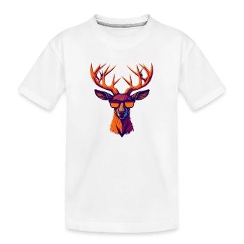 Révolte rétro des cerfs - T-shirt bio Premium Enfant - blanc - Devant