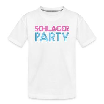 SCHLAGER PARTY Schlagermusik Schlager - Kinder Premium Bio T-Shirt - Weiß - Vorne