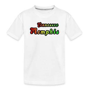 Memphis Tennessee rainbow design - Kids' Premium Organic T-Shirt - white - Front