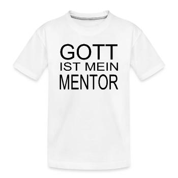 Gott ist mein Mentor - Kinder Premium Bio T-Shirt - Weiß - Vorne