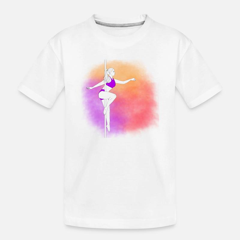 Pole Danse Néon Coucher de soleil - T-shirt bio Premium Enfant - blanc