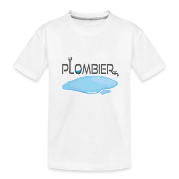 Plombier - T-shirt bio Premium Enfant - blanc - Devant