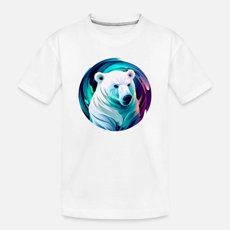 Weißer Eisbär - Kinder Premium Bio T-Shirt - Weiß