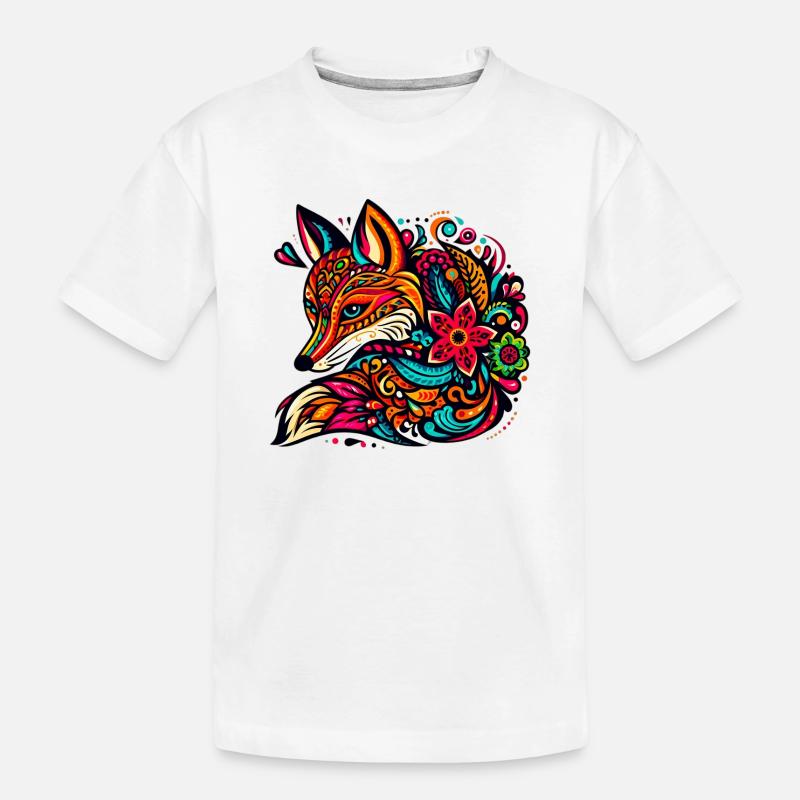 Fuchs - Kinder Premium Bio T-Shirt - Weiß