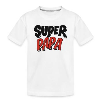 Design BD : 'Super Papa' en Bulle Comic - T-shirt bio Premium Enfant - blanc - Devant