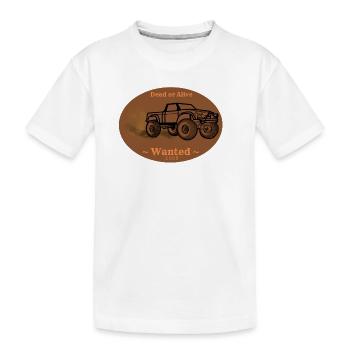 Truck „Wanted“ - Kinder Premium Bio T-Shirt - Weiß - Vorne
