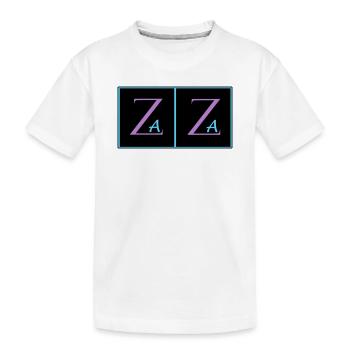 Zaza - Kinder Premium Bio T-Shirt - Weiß - Vorne