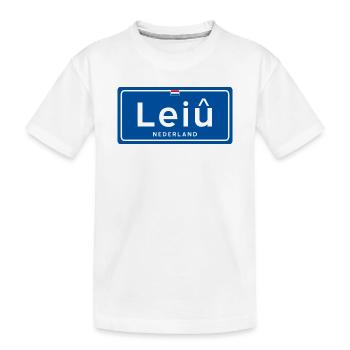 Ortsschild Leiu (Leiden) - Kinder Premium Bio T-Shirt - Weiß - Vorne