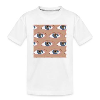 Die Augen aufgereiht - Kinder Premium Bio T-Shirt - Weiß - Vorne