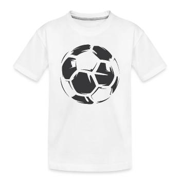 fußball ball illustration icon dirty leder symbol - Kinder Premium Bio T-Shirt - Weiß - Vorne