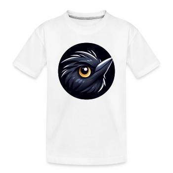 Oiseau merle comique - T-shirt bio Premium Enfant - blanc - Devant