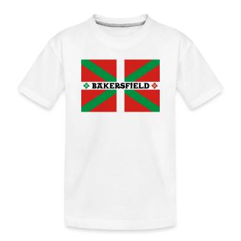 Bakersfield ikurriña. Basque community. Californie - T-shirt bio Premium Enfant - blanc - Devant