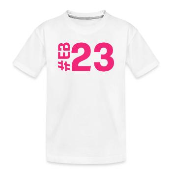 EB23-KARTON - Kinder Premium Bio T-Shirt - Weiß - Vorne