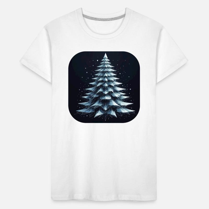 Weihnachtsbaum Tannenbaum Polygone Grün Kinder Premium Bio T-Shirt