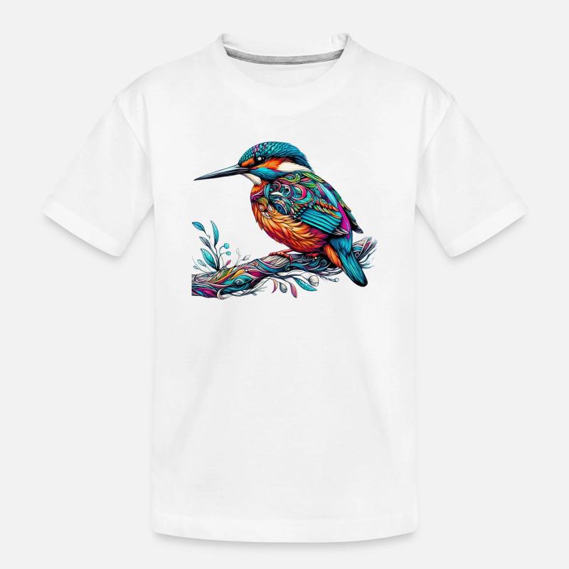 Eisvogel - Kinder Premium Bio T-Shirt - Weiß