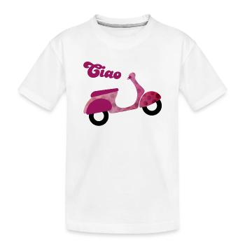 Scooter Ciao Italy Holiday Point Dots Joie de vivre - T-shirt bio Premium Enfant - blanc - Devant