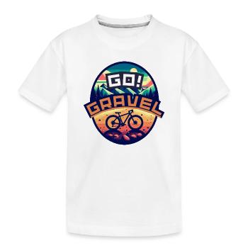 Balade en gravier GO - T-shirt bio Premium Enfant - blanc - Devant
