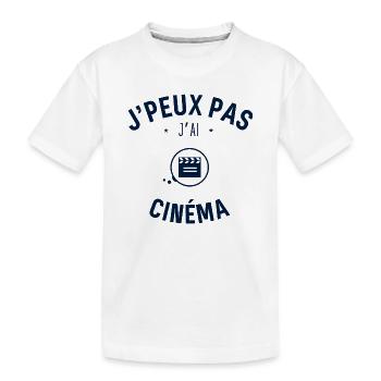 J peux pas j ai Cinéma - T-shirt bio Premium Enfant - blanc - Devant