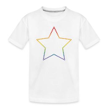 LGBTQI arc-en-ciel étoile silhouette lgbt csd tshirt - T-shirt bio Premium Enfant - blanc - Devant
