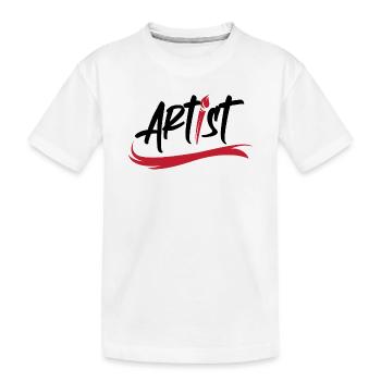 Icône d’art de logo de pinceau d’artiste icône de coup de pinceau - T-shirt bio Premium Enfant - blanc - Devant
